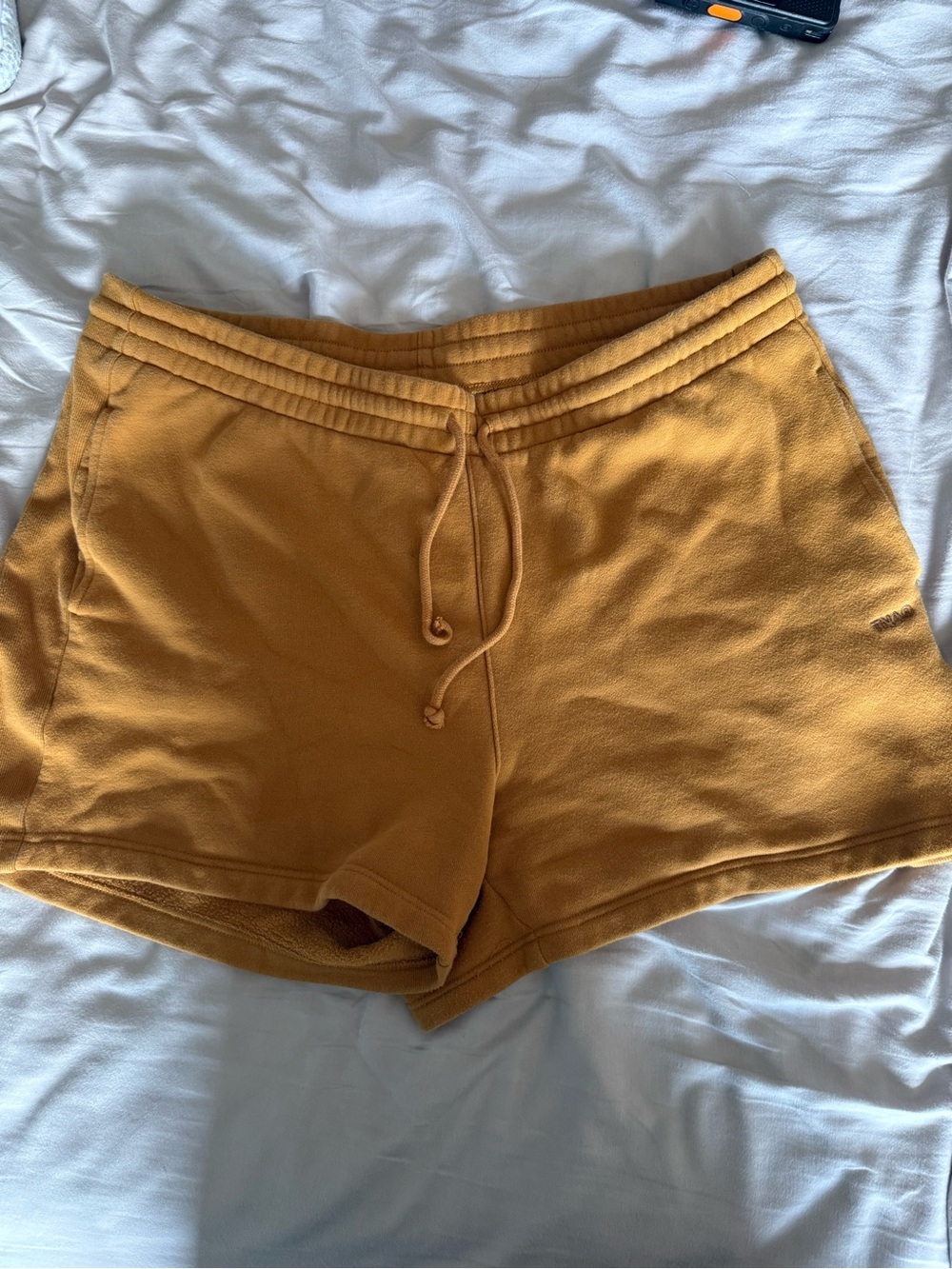 TNA Mustard Yellow Athletic Drawstring Shorts